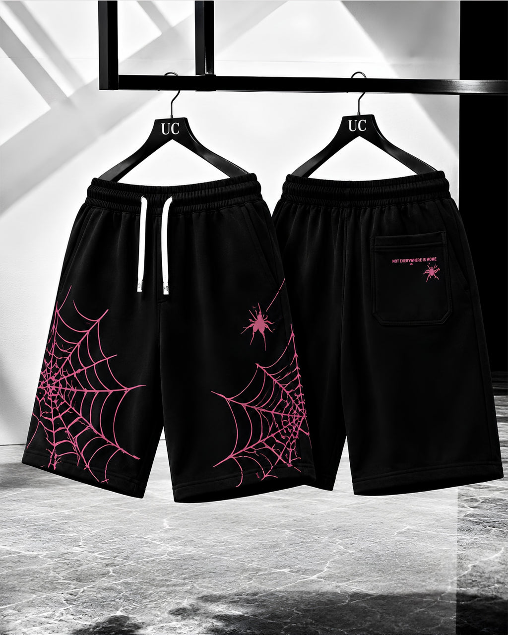 HEAT WAVE  SHORTS - WEB CITY -BLACK