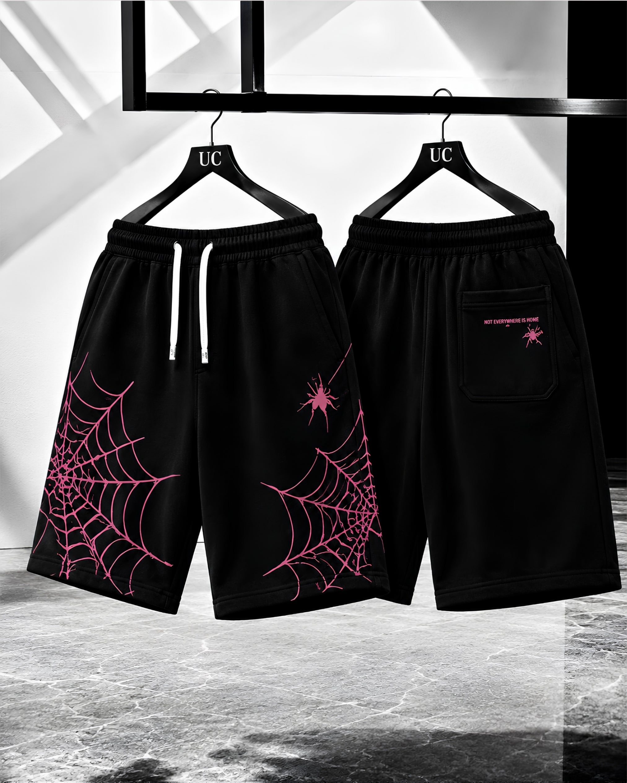 HEAT WAVE  SHORTS - WEB CITY -BLACK