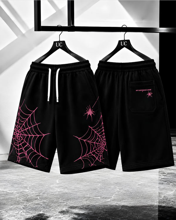 HEAT WAVE  SHORTS - WEB CITY -BLACK