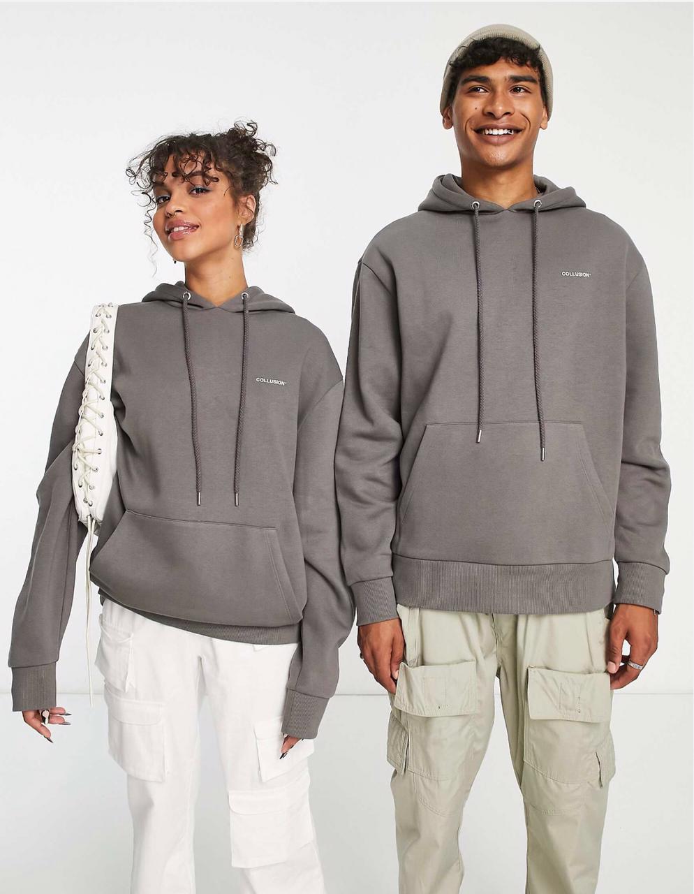COLLUSION OVERSIZE HOODIE - UNISEX
