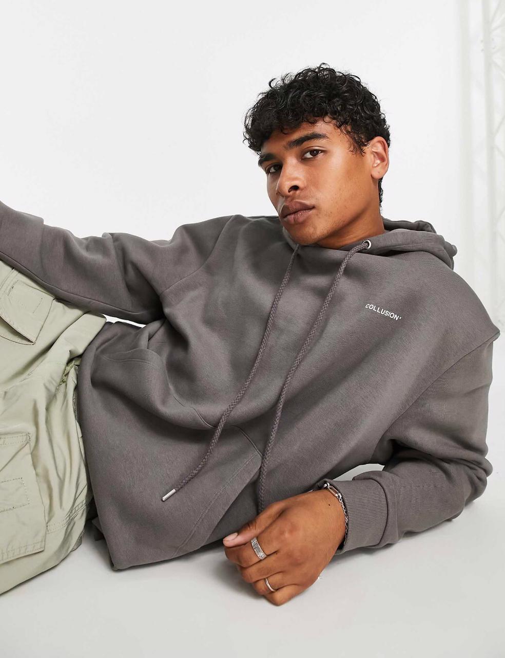 COLLUSION OVERSIZE HOODIE - UNISEX