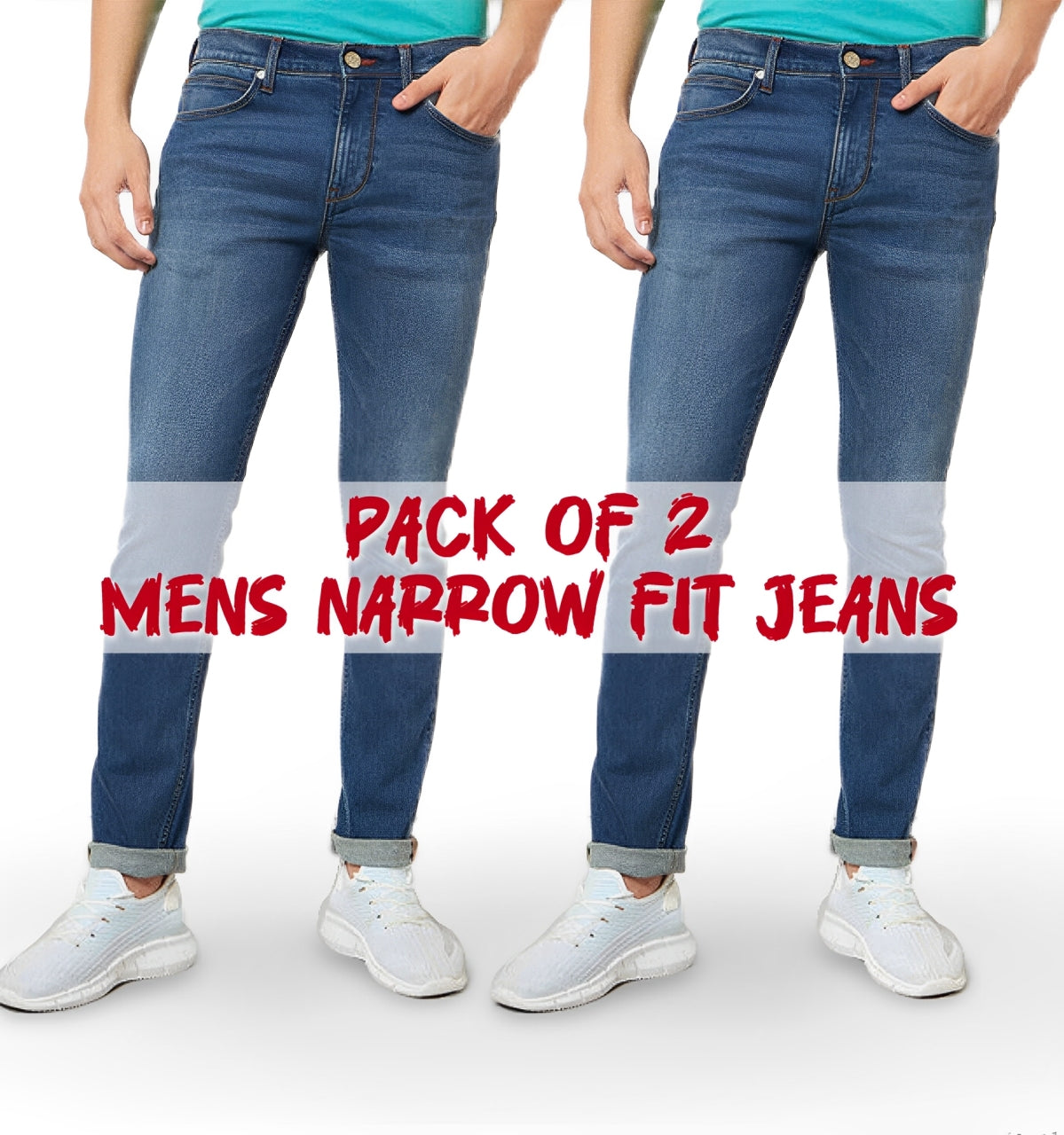 Mens Jeans Combo Pack Of 2 - Narrow Fit