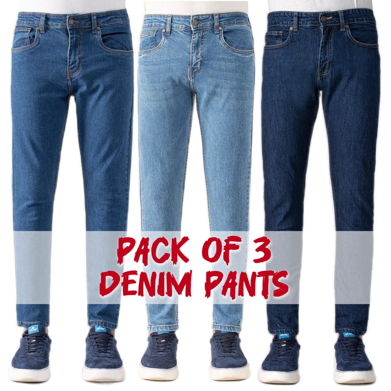 Mens Jeans Combo Pack Of 3 - Narrow Fit