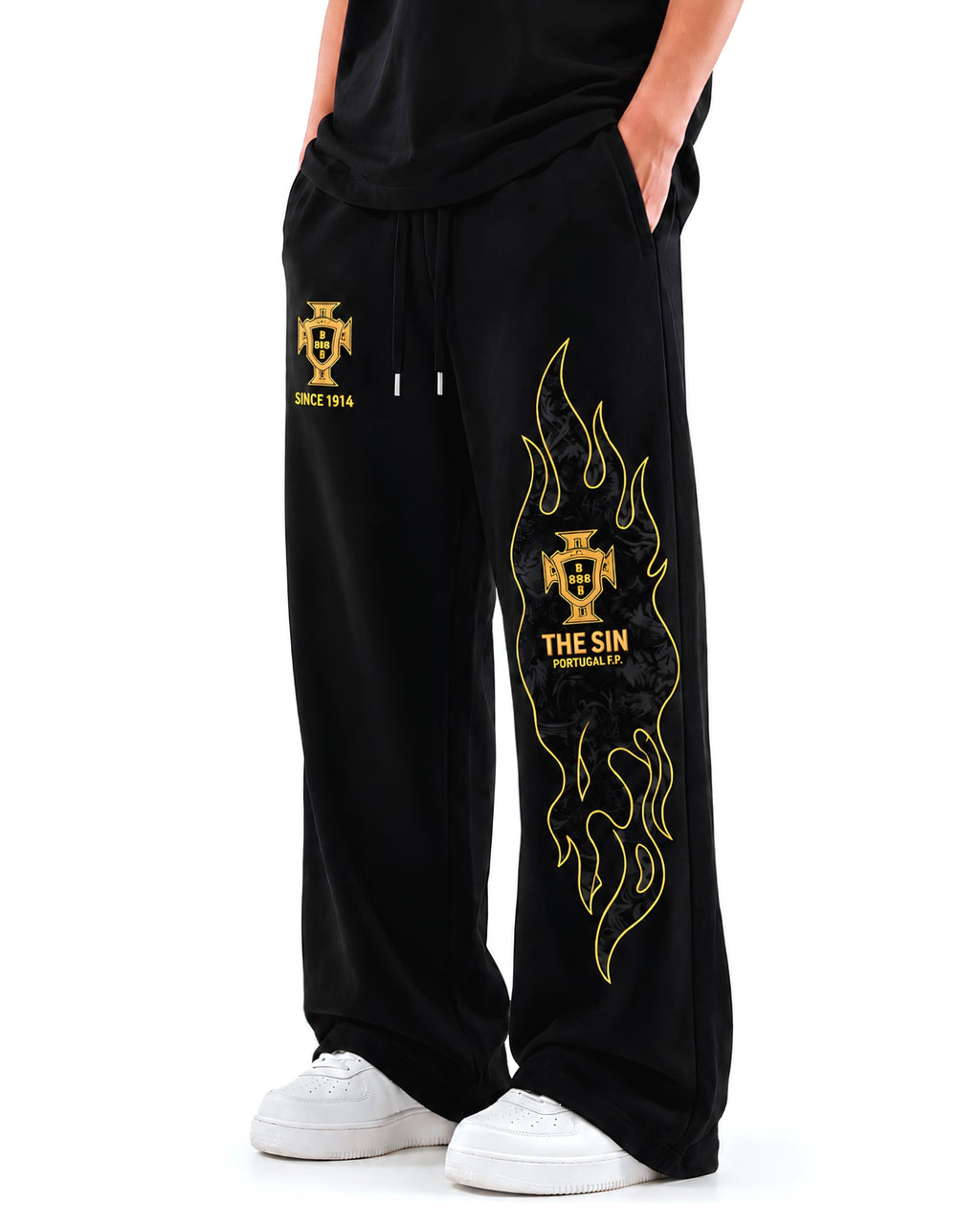 APEX WIDE-LEG TROUSER // PORTUGAL FC ( GOLD EDITION )