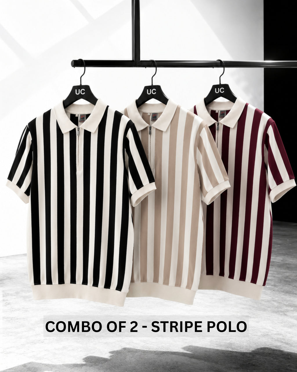 COMBO OF 2 - STRIPE POLO