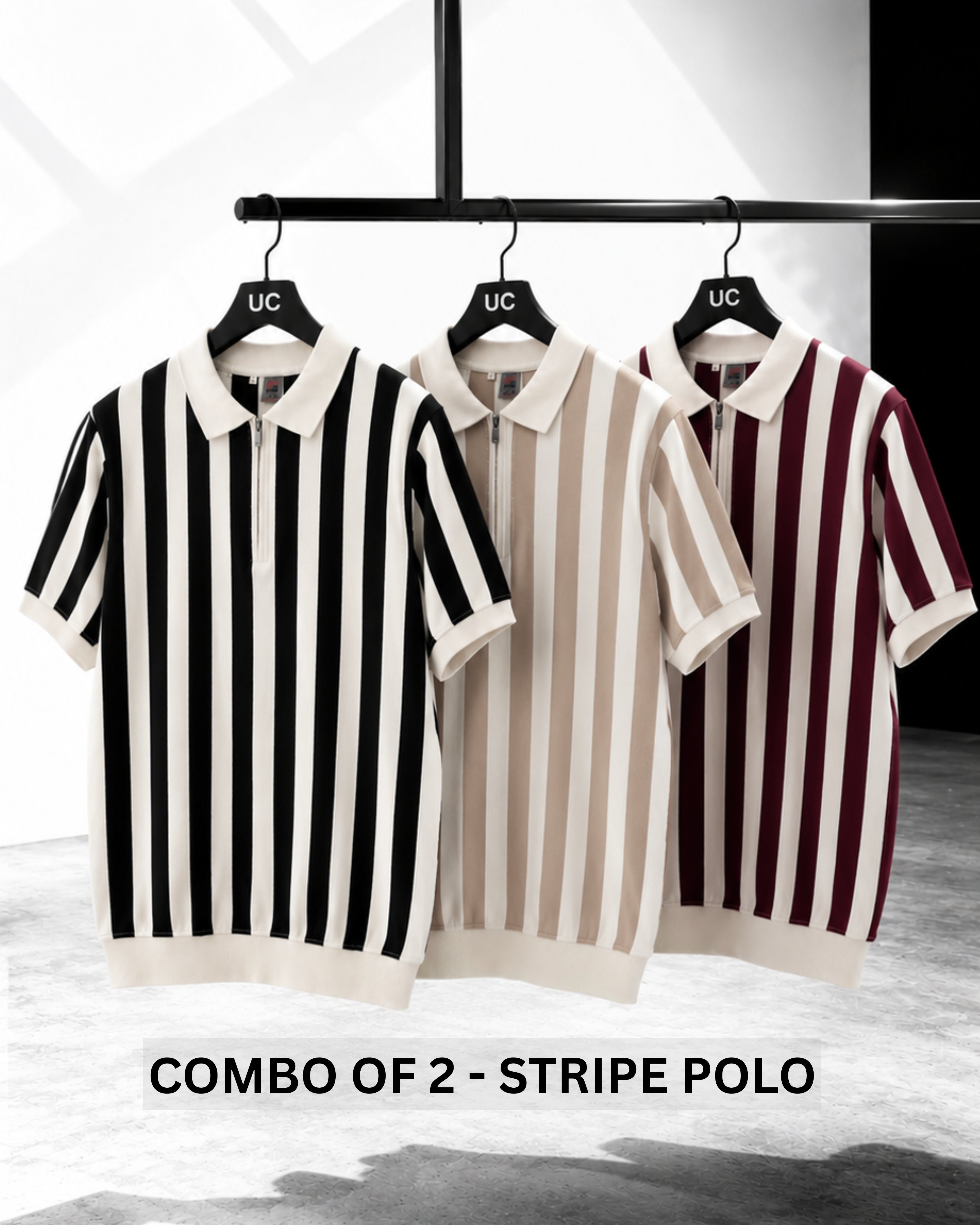 COMBO OF 2 - STRIPE POLO