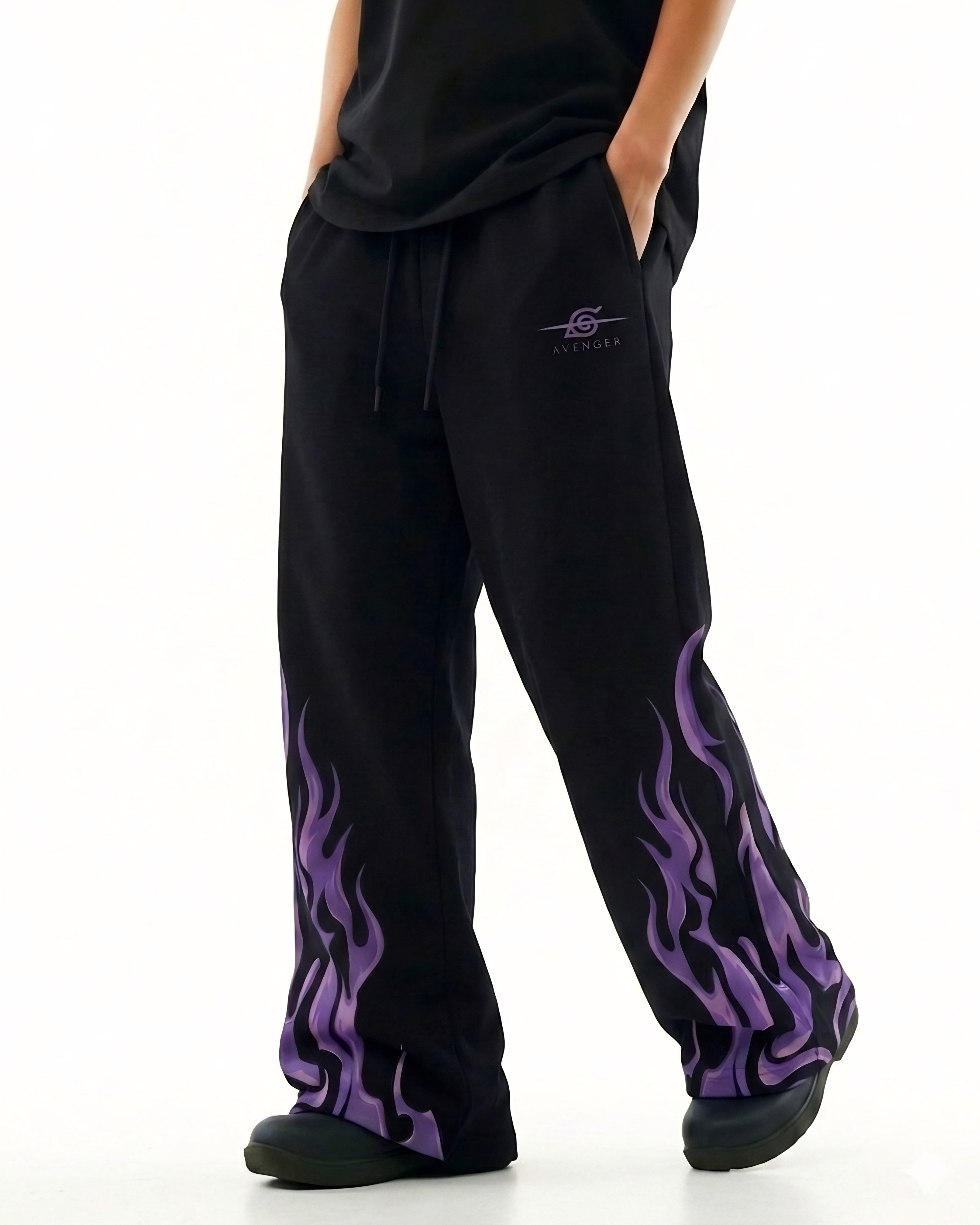 APEX WIDE-LEG TROUSER // PURPLE-FLAME ( PREMIUM EDITION )