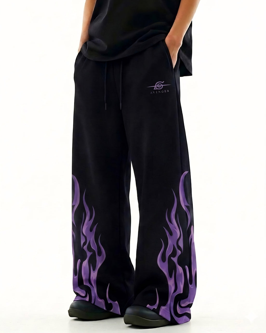 APEX WIDE-LEG TROUSER // PURPLE-FLAME ( PREMIUM EDITION )
